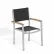 Fauteuil d'extérieur Oxford Garden® Travira - Toile noire - Embouts d'accoudoirs en bois naturel Tekwood (paquet de 2)