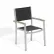 Oxford Garden® Travira Outdoor Armchair - Black Sling - Tekwood Vintage Armcaps (2 pk)