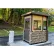 Panel Built 4' x 6' x 10'6" Guard Booth with HIP Roof & Veneer, Pre-Assembled, Cirrus Gray