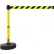 Kit de barrières « Banner Stakes PLUS », 22" à 42", sangle à rayures diagonales noires et jaunes de 15'
