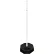 Support de panneau portable Plasticade avec socle en caoutchouc recyclé de 60 lb et poteau blanc de 60"
