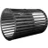Double Inlet Blower Wheel, 5-1/4" Dia., CCW, 3450 RPM, 1/2" Bore, 5-7/8"W, Aluminum
