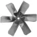 Pale de ventilateur de condenseur à six pales pour usage intensif, diamètre 42", rotation dans le sens horaire, pas de 40°
