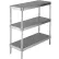 Étagère en aluminium Prairie View, 3 tablettes, 36" de largeur x 18" de profondeur x 48" de hauteur