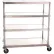 Prairie View Aluminum Mobile Shelving Unit, 4 Shelves, 36"W x 24"D x 66"H