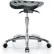 Interion® Polyurethane Tractor Stool With Seat Tilt - Black w/ Chrome Base