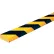 Pare-chocs de surface Knuffi, type D, 196-3/4 po L x 2 po l x 13/16 po H, noir et jaune, 60-6730