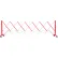 Flexpro 110 Expanding Steel/Aluminum Barricade, Red/White, 37" H X 11.5' L, FPA110RW