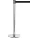 Queue Solutions™ QueuePro 250, Premium Satin Stainless, 2-1/2" Black Post, 11' Black Belt
