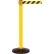 Barrière à sangle rétractable SafetyMaster 450, poteau jaune de 40", sangle noire et jaune de 7-1/2'