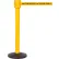 Queue Solutions SafetyPro 335 : barrière à sangle réservée aux personnes autorisées, poteau de 40 pouces, 35 pieds, jaune/noir