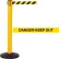 Barrière à sangle rétractable SafetyPro 300, poteau jaune de 101,6 cm (40 po), sangle jaune « Danger – Défense d’entrer » de 4,88 m (16 pi)