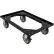 Chariot polyvalent Quantum® pour bacs, en ABS, 26" de largeur x 18" de profondeur x 7" de hauteur, noir - Lot de 6