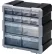 Meuble à tiroirs Quantum Plastic PDC-12BK - 12 tiroirs, 6-1/4" de largeur x 10-1/2" de profondeur x 10-1/4" de hauteur