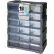 Armoire à tiroirs Quantum Plastic PDC-18BK - 18 tiroirs, 6-1/4" de largeur x 15" de profondeur x 18-3/4" de hauteur