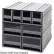 Armoire de rangement Quantum à tiroirs emboîtables QIC-4244 - 29,8 cm L x 28,9 cm P x 27,9 cm H - 8 tiroirs bleus