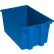 Panier de rangement empilable et emboîtable Quantum Storage® en polypropylène, 23-1/2" de longueur x 15-1/2" de largeur x 12" de hauteur, bleu - Lot de 3