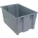 Quantum Storage® Polypropylene Stack & Nest Storage Tote, 29-1/2"L x 19-1/2"W x 15"H, Gray - Pkg Qty 3