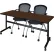 Regency® Kobe Training Nesting Table with 2 Cadence Nesting Chairs, 72"L x 24"W, Neo Walnut
