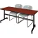 Regency® Kobe Training Nesting Table with 2 Zeng Gray Stack Chairs, 72"L x 30"W, Cherry