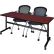 Regency® Kobe Training Nesting Table with 2 Cadence Nesting Chairs, 72"L x 30"W, Mahogany