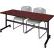 Regency® Kobe Training Nesting Table with 2 Zeng Gray Stack Chairs, 72"L x 30"W, Mahogany