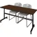 Ensemble de tables gigognes Regency® Kobe avec 2 chaises empilables Zeng Gray, 72" de long x 30" de large, finition Neo Walnut