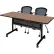 Regency® Kobe Privacy Nesting Table with 2 Cadence Nesting Chairs, 60"L x 30"W, Noble Oak