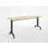 Table d'entraînement pivotante RightAngle avec roulettes 76 cm x 183 cm, en érable dur avec base noire - Série R-Style