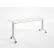 Table de formation RightAngle Flip avec roulettes, 24" x 60", blanche avec piètement argenté - Série R-Style