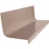 Rubber Raised Circular Stair Tread Square Nose 20.44" x 48" Fawn