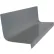 Marche d'escalier circulaire en caoutchouc, à nez carré, 20,44" x 48", gris foncé