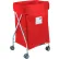 R&B Wire®  Panier à linge pliable étroit, en acier, avec housse en vinyle rouge