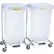 R&B Wire®  Panier à linge double de capacité moyenne avec pédale, en acier, blanc