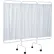 R&B Wire® Three Panel Mobile Medical Privacy Screen, White