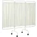 R&B Wire® Three Panel Mobile Antimicrobial Medical Privacy Screen, Cream