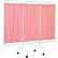Paravent médical mobile à trois panneaux R&B Wire®, rose