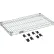 Étagère en fil métallique Nexel® Poly-Z-Brite® : 30" de largeur x 14" de profondeur