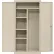 Armoire de rangement combinée Sandusky® Classic entièrement soudée, porte pleine, 36" de largeur x 24" de profondeur x 72" de hauteur, couleur mastic
