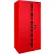 Armoire de rangement Sandusky® Elite à usage intensif, calibre 22, 36" de largeur x 18" de profondeur x 72" de hauteur, rouge