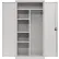 Armoire de rangement combinée entièrement soudée Sandusky® Elite, porte pleine, 36" de largeur x 24" de profondeur x 72" de hauteur, grise