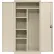 Armoire de rangement combinée entièrement soudée Sandusky® Elite, porte pleine, 36" de largeur x 24" de profondeur x 72" de hauteur, couleur mastic