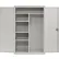 Armoire de rangement combinée entièrement soudée Sandusky® Elite, porte pleine, 46" de largeur x 24" de profondeur x 72" de hauteur, grise