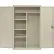 Armoire de rangement combinée entièrement soudée Sandusky® Elite, porte pleine, 46" de largeur x 24" de profondeur x 72" de hauteur, couleur mastic