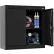 Armoire de rangement murale Sandusky® HD Classic, calibre 24, 30" de largeur x 12" de profondeur x 26" de hauteur, noir texturé