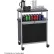 Safco 8964BL - Mobile Beverage Cart, Locking Cabinet, Steel, Black