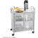 Chariot de rafraîchissements Safco Impromptu, 34" de largeur x 21-1/4" de profondeur x 36-1/2" de hauteur, gris