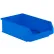 Bac de rangement empilable en plastique SSI Schaefer, face avant en forme de trémie, 20-1/8" de longueur x 12-1/2" de largeur x 6" de hauteur, bleu
