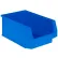 Bac de rangement empilable en plastique SSI Schaefer, face avant en forme de trémie, 19-3/4" de longueur x 12-1/4" de largeur x 8" de hauteur, bleu