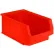 Bac empilable en plastique SSI Schaefer, à trémie frontale, 50,2 cm (L) x 31,1 cm (l) x 20,3 cm (H), rouge